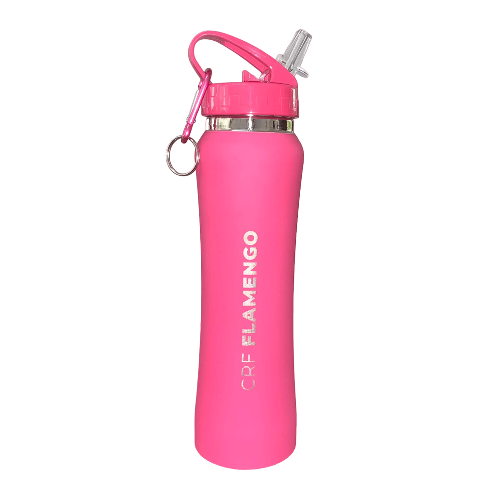Squeeze Flamengo Rosa 750 ml com Mosquetão - UN