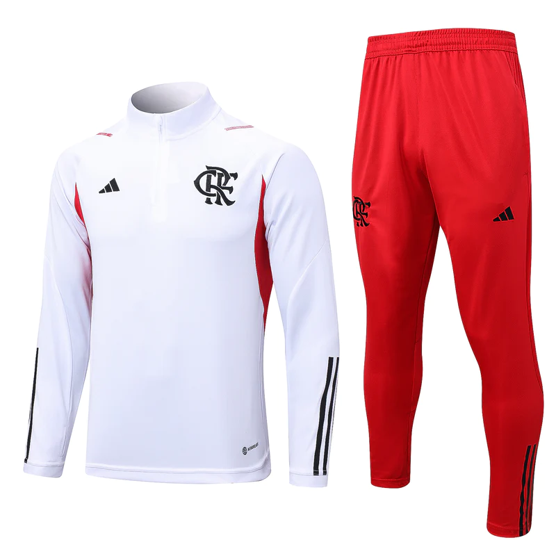 Conjunto Treino Flamengo Branco 23/24